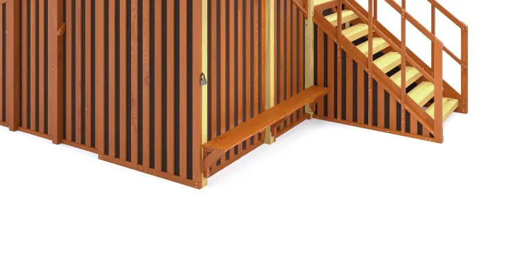 Зимняя горка Савушка Зима 13 с закрытыми фасадами и лавочкой