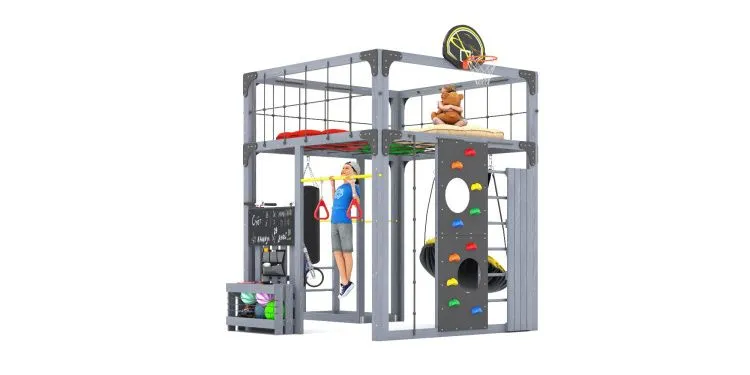 Детская площадка Савушка КУБ-1 (Серый) с подушками