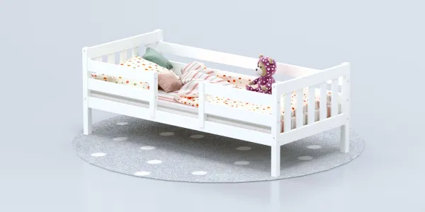 Кровать Савушка-08, 1-ярусная, 90х200, WHITE (белый) Кровать Савушка-08, 1-ярусная, 90х200, WHITE (белый)