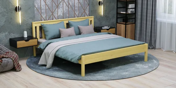 Кровать Савушка-10, 180х200, WOOD (без окрашивания)