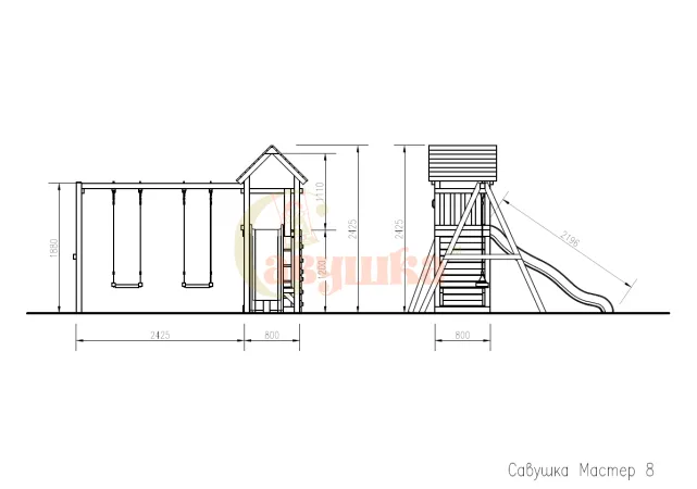 Детская площадка Савушка Мастер 8 (4 сезона) Детская площадка Савушка Мастер 8 (4 сезона)