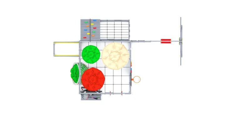 Детская площадка Савушка КУБ-7 (Серый) с качелями Лодочка и коконом