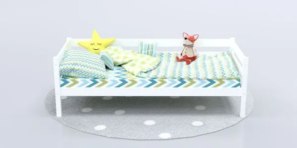 Кровать Савушка-02, 1-ярусная, 80х160, WHITE (белый)
