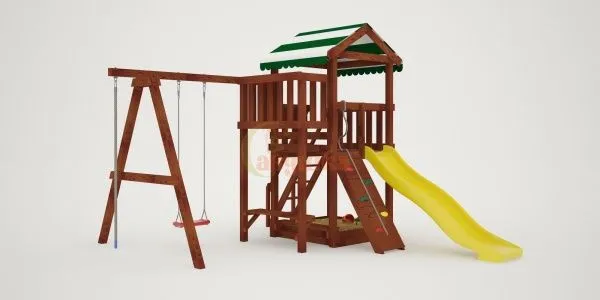 Детская площадка Савушка Мастер 1 (Махагон) 4 сезона