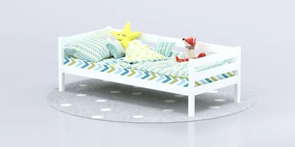 Кровать Савушка-02, 1-ярусная, 80х160, WHITE (белый)