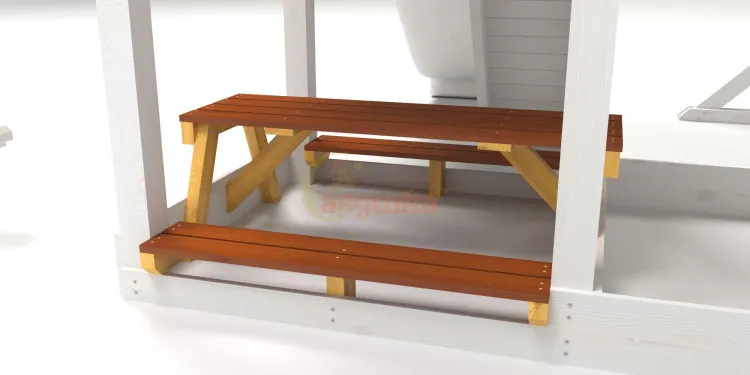 Столик с двумя лавочками