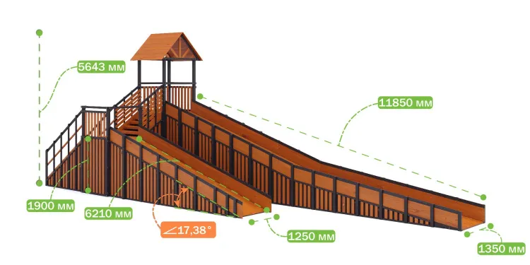 Зимняя горка Савушка Зима 14/1 (Black Edition) с кладовой