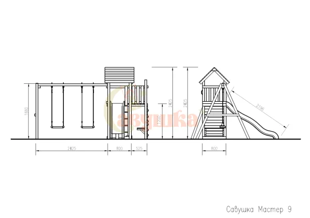 Детская площадка Савушка Мастер 9 (4 сезона)