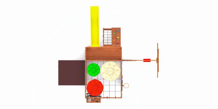 Детская площадка Савушка КУБ-5 (Махагон) с подушками