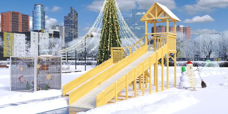 Зимняя горка Савушка Зима Wood 7/2 Зимняя горка Савушка Зима Wood 7/2
