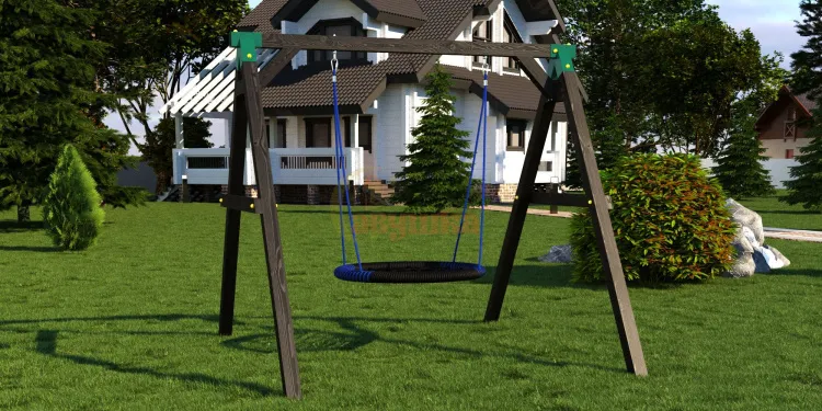 Качели Сава BLACK с качелями Гнездо