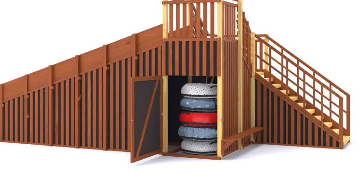 Зимняя горка Савушка Зима 14/1 с закрытыми фасадами и крышей