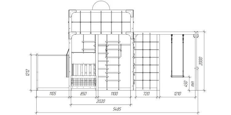 Детская площадка Савушка КУБ-6 (Махагон) с подушками