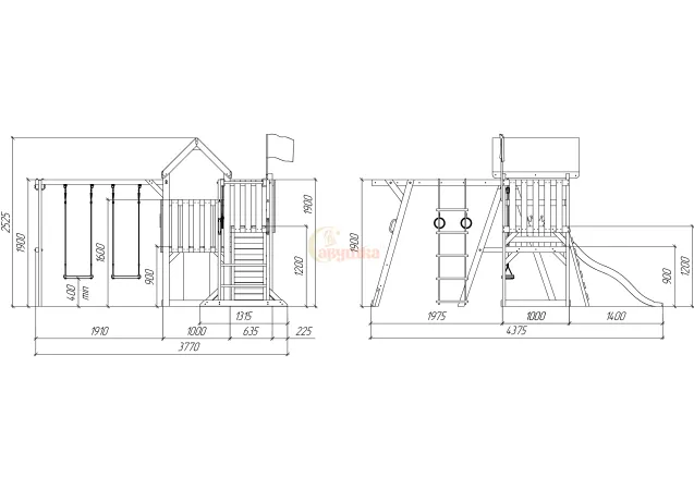 Детская площадка Савушка TooSun (Тусун) 4 Детская площадка Савушка TooSun (Тусун) 4