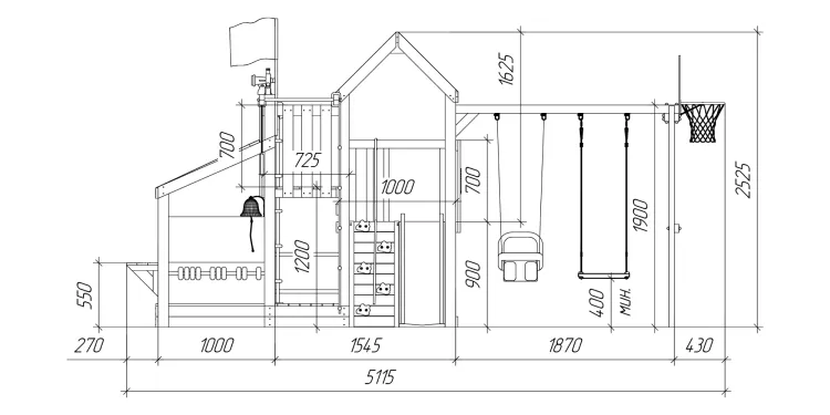 Детская площадка Савушка TooSun (Тусун) 9 (салатовый)
