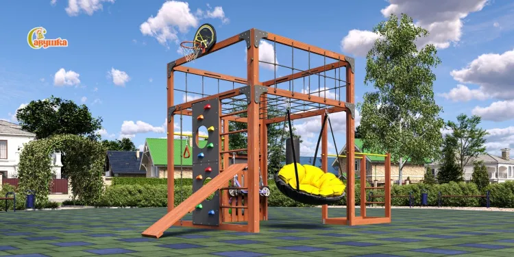 Детская площадка Савушка КУБ-1 (Махагон)