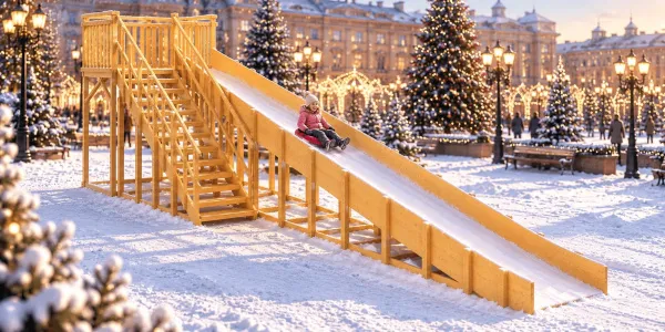 Зимняя горка Савушка Зима Вуд 8