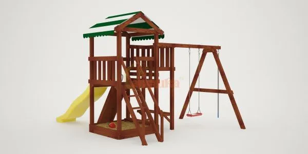 Детская площадка Савушка Мастер 1 (Махагон) 4 сезона