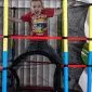 Батут DFC JUMP KIDS 55" (красный с желто-синими стойками)
