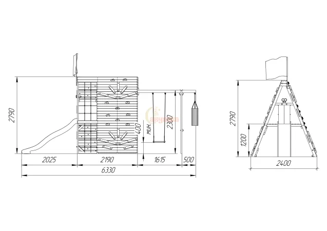 Спортивный домик Савушка База-2