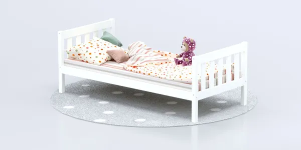 Кровать Савушка-05, 1-ярусная, 90х200, WHITE (белый) Кровать Савушка-05, 1-ярусная, 90х200, WHITE (белый)