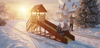 Зимняя горка Савушка Зима 5/1 (ширина ската 1,25м)