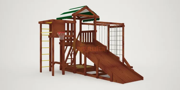 Детская площадка Савушка Мастер 4 (Махагон) 4 сезона Детская площадка Савушка Мастер 4 (Махагон) 4 сезона