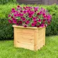 Кашпо для цветов из массива дерева, без окрашивания (500х500х415 мм)