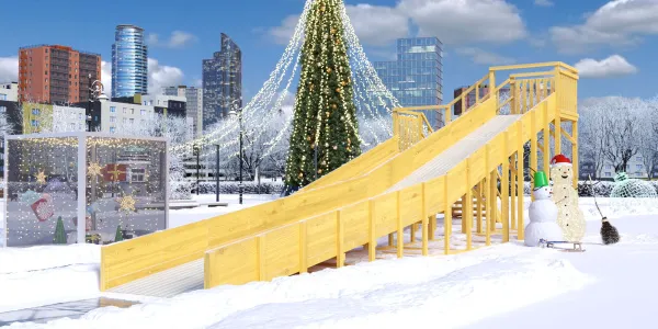 Зимняя горка Савушка Зима Wood 9