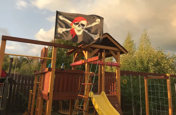 Флаг с флагштоком