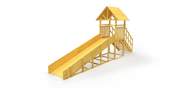 Зимняя горка Савушка Зима Wood 5/1 (ширина ската 1,25м)