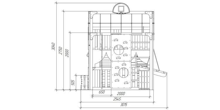 Детская площадка Савушка КУБ-3 (Махагон) с подушками и коконом