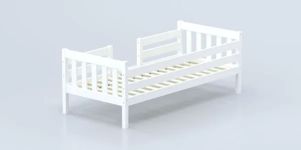 Кровать Савушка-08, 1-ярусная, 90х200, WHITE (белый)