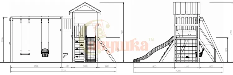 Детская площадка Савушка Мастер 2 (4 сезона)