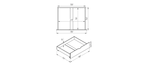Комплект ящиков для кроватей Савушка 80х160 WOOD (без окрашивания)