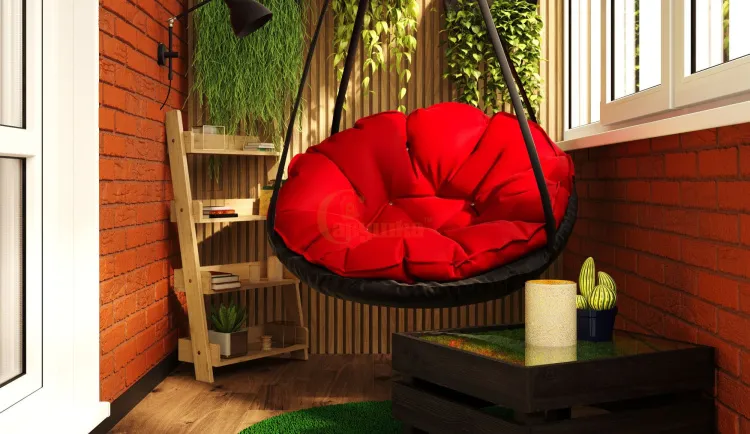 Подвесное кресло Papa-Sav красное (замена качелей Лодочка)