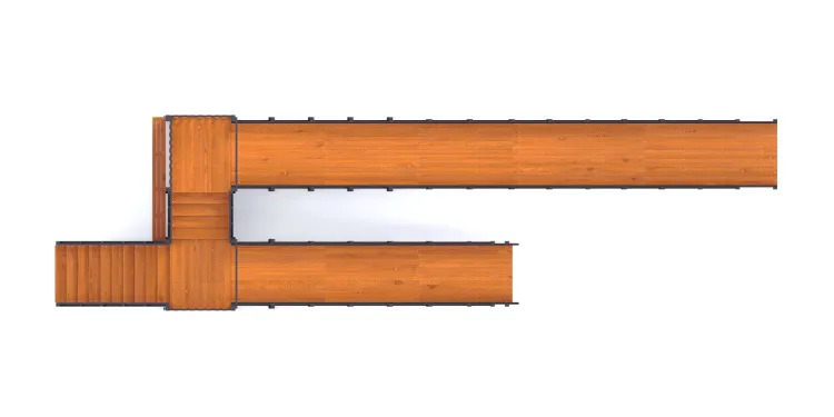 Зимняя горка Савушка Зима 14 (Black Edition) с местом для тюбингов