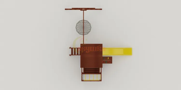 Детская площадка Савушка Мастер 3 с качелями Гнездо 1 метр (Махагон)