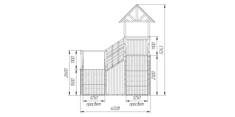 Зимняя горка Савушка Зима 13/1 с лавочкой