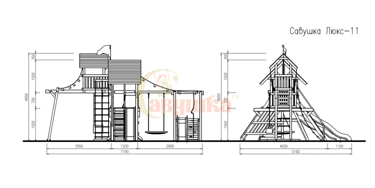 Детская площадка Савушка Люкс 11
