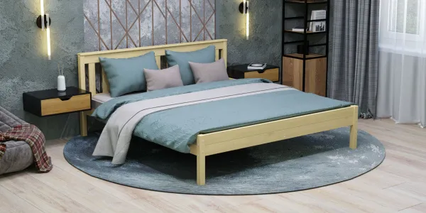 Кровать Савушка-10, 160х200, WOOD (без окрашивания) Кровать Савушка-10, 160х200, WOOD (без окрашивания)