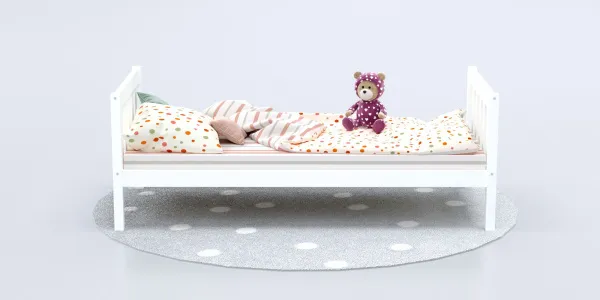 Кровать Савушка-05, 1-ярусная, 90х200, WHITE (белый)