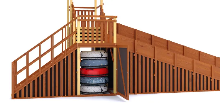 Зимняя горка Савушка Зима 14/1 с закрытыми фасадами и крышей