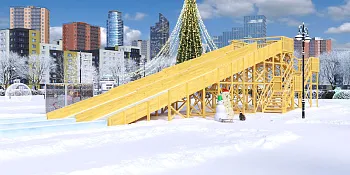 Зимняя горка Савушка Зима Wood 12