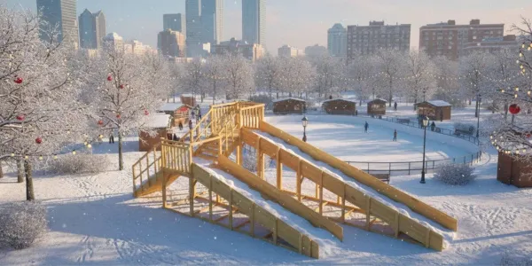 Зимняя горка Савушка Зима Wood 7