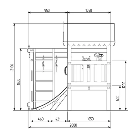 Игровой комплекс Савушка Baby 1 голубой