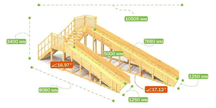 Зимняя горка Савушка Зима Wood 7