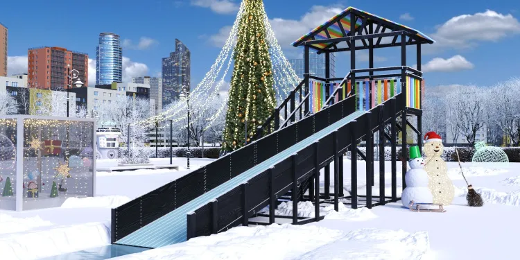 Зимняя горка Савушка Зима 8/1 (Black)