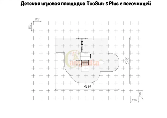 Детская площадка Савушка TooSun (Тусун) 3 Plus с песочницей