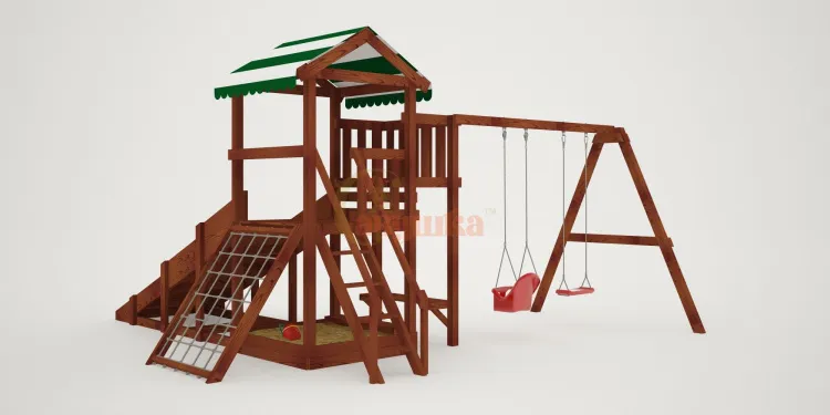 Детская площадка Савушка Мастер 2 (Махагон) 4 сезона